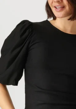 zwarte gestuz top rifagz balloon blouse