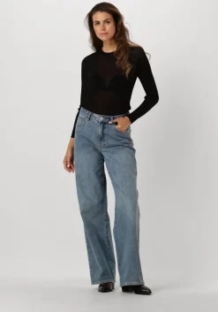 zwarte gestuz t-shirt silvigz deep back blouse