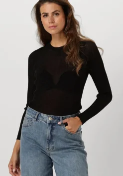 zwarte gestuz t-shirt silvigz deep back blouse