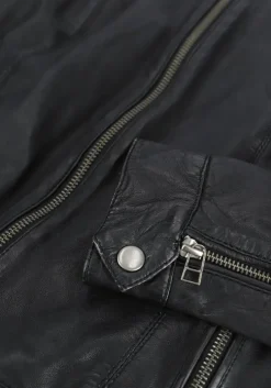 zwarte goosecraft leren jas biker128