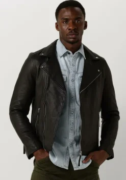 zwarte goosecraft leren jas gc mercury biker