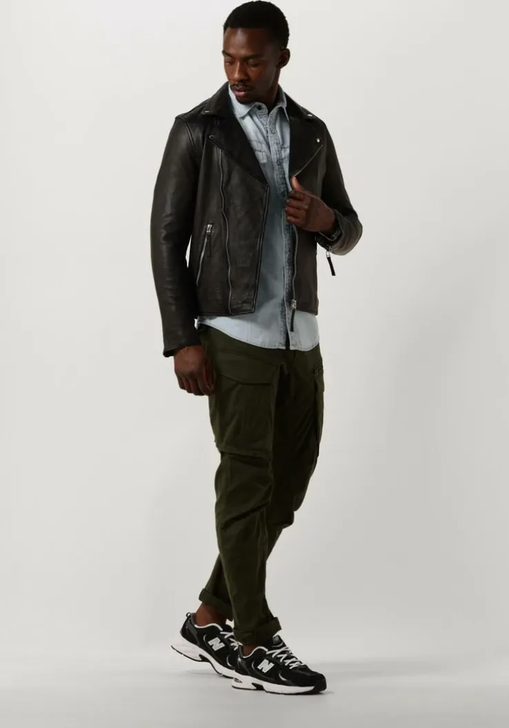 zwarte goosecraft leren jas gc mercury biker