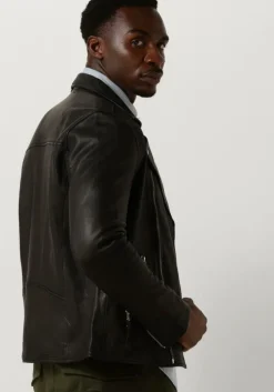 zwarte goosecraft leren jas gc mercury biker