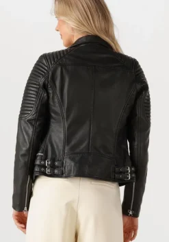 zwarte goosecraft leren jas biker116