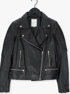 zwarte goosecraft leren jas biker116