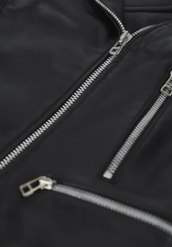 zwarte goosecraft leren jas biker116