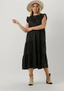 zwarte greek archaic kori midi jurk 130431