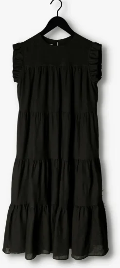 zwarte greek archaic kori midi jurk 130431