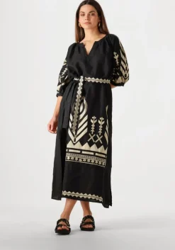 zwarte greek archaic kori maxi jurk 230654