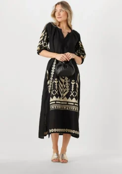 zwarte greek archaic kori maxi jurk 230654