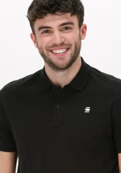 zwarte g-star raw polo dunda slim polo s/s
