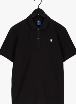 zwarte g-star raw polo dunda slim polo s/s