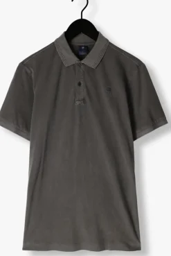 zwarte g-star raw polo dunda overdyed slim polo ss
