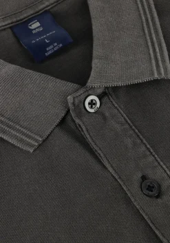 zwarte g-star raw polo dunda overdyed slim polo ss