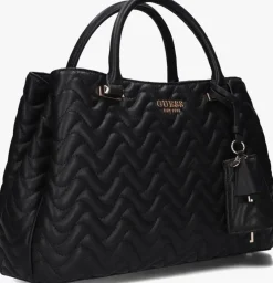 zwarte guess handtas melisandra lrg tri comp stchl