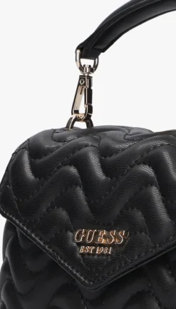 zwarte guess handtas melisandra mini tp hndle flap