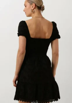 zwarte guess mini jurk ss clio flare midi dress