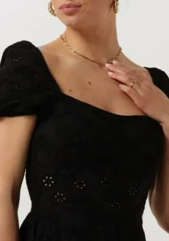 zwarte guess mini jurk ss clio flare midi dress