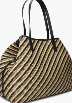 zwarte guess schoudertas vikky ii large 2 in 1 tote