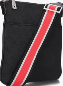 zwarte guess schoudertas strave xbody flat w frnt zpr