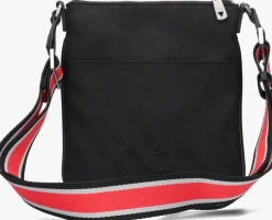 zwarte guess schoudertas strave xbody flat w frnt zpr
