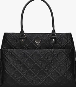 zwarte guess schoudertas adelasia shopper tote