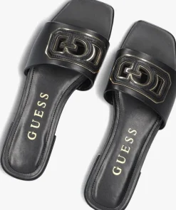 zwarte guess slippers tarisha
