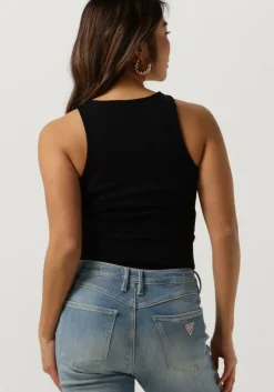 zwarte guess top sl round neck gwendalina top