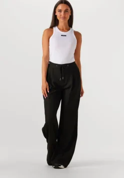 zwarte haute l'amitié joggingbroek michelle tailor tie tall pant