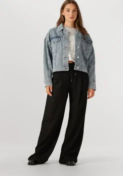 zwarte haute l'amitié joggingbroek michelle tailor tie tall pant