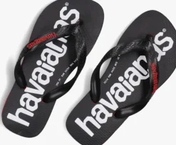 zwarte havaianas teenslippers kids top logomania