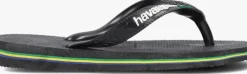zwarte havaianas teenslippers brasil logo kids