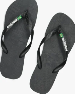 zwarte havaianas teenslippers brasil logo