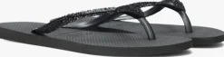 zwarte havaianas teenslippers kids slim glitter ii