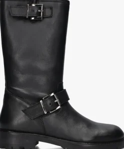 zwarte hip biker boots h1254