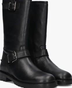 zwarte hip biker boots h1254