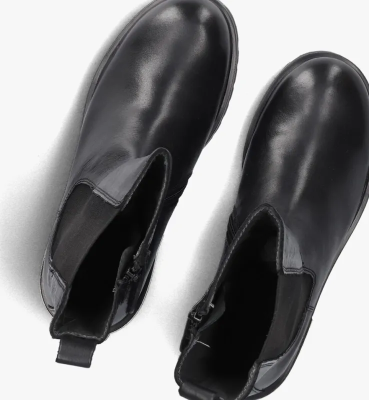 zwarte hip chelsea boots h1468