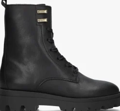 zwarte hip veterboots h1626