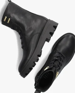 zwarte hip veterboots h1626