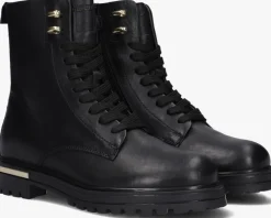 zwarte hip veterboots h1626