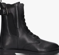 zwarte hip veterboots h1314