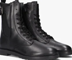 zwarte hip veterboots h1314