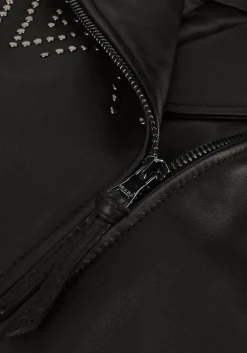 zwarte ibana leren jas blinn