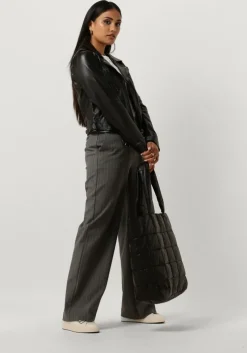 zwarte ibana leren jas moss