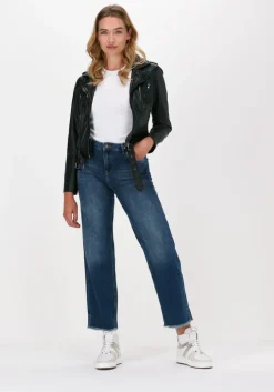 zwarte ibana leren jas moss