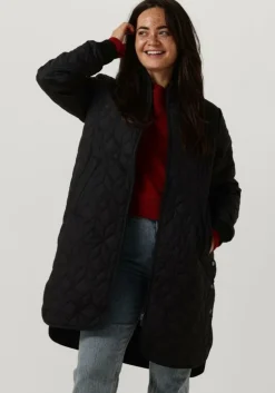 zwarte ilse jacobsen gewatteerde jas art06