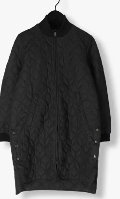 zwarte ilse jacobsen gewatteerde jas art06