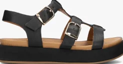 zwarte inuovo platte sandalen a96046