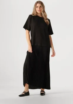 zwarte inwear maxi jurk laicentiw vincent plisse dress