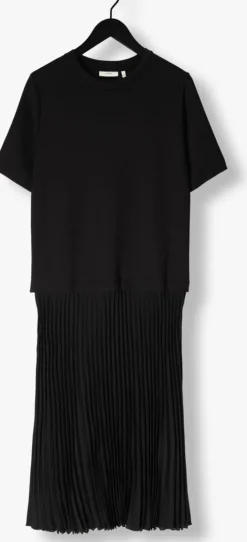 zwarte inwear maxi jurk laicentiw vincent plisse dress